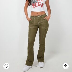 True Religion Cargo Single Needle Bootcut Pants